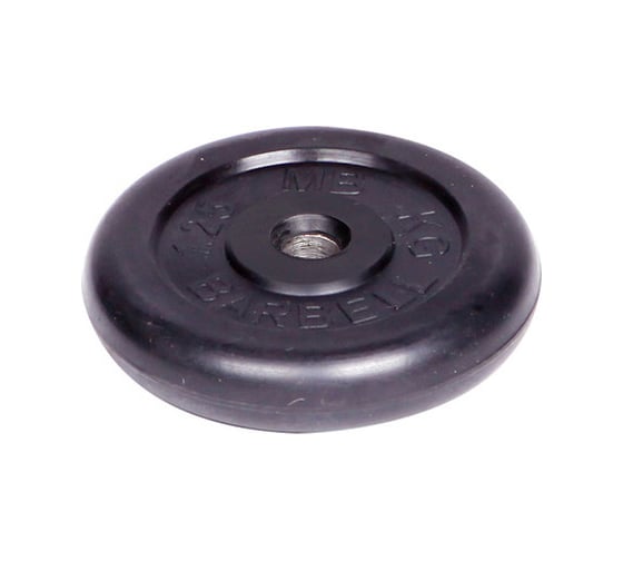 Обрезиненный диск Barbell d 31 мм, чёрный, 1.25 кг 431