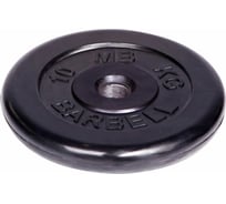 Обрезиненный диск Barbell d 51 мм, чёрный, 10.0 кг 447 16210893