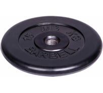 Обрезиненный диск Barbell d 51 мм, чёрный, 15.0 кг 448