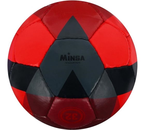 Футбольный мяч Minsa MINSA размер 5, вес 400 гр, 32 панели, PU, ручная сшивка, камера латекс 5187085 1