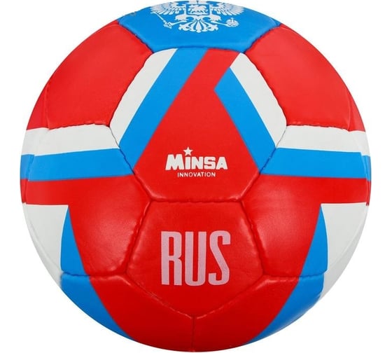 Футбольный мяч Minsa MINSA размер 5, вес 400 гр, 32 панели, PU, ручная сшивка, камера латекс 5187098 1