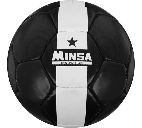 Футбольный мяч Minsa MINSA размер 5, вес 400 гр, 32 панели, PU, ручная сшивка, камера латекс 5187087 1
