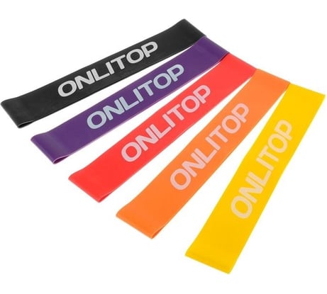 Набор фитнес-резинок ONLITOP 30 х 5 см, в наборе 5 шт 3551205
