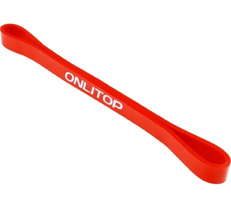 Фитнес-резинка ONLITOP 30х1.9х0.5 см, нагрузка 45 кг, красная 3551208