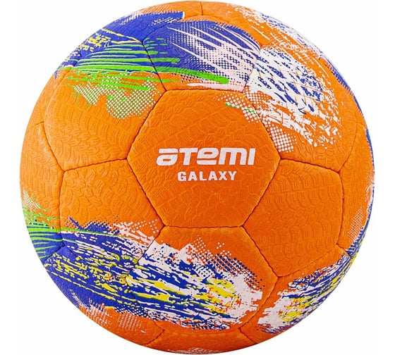 Футбольный мяч ATEMI GALAXY, резина, оранжевый, р.5 00-00002648 1