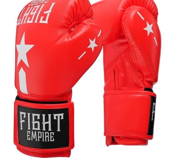Боксерские перчатки FIGHT EMPIRE 12 унций, цвет красный 4153919