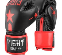 Боксерские перчатки FIGHT EMPIRE 12 унций, цвет черный 4153939