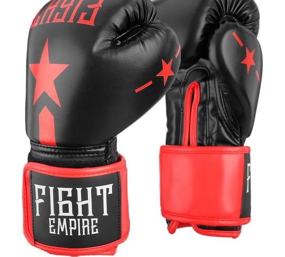 Боксерские перчатки FIGHT EMPIRE 12 унций, цвет черный 4153939 1