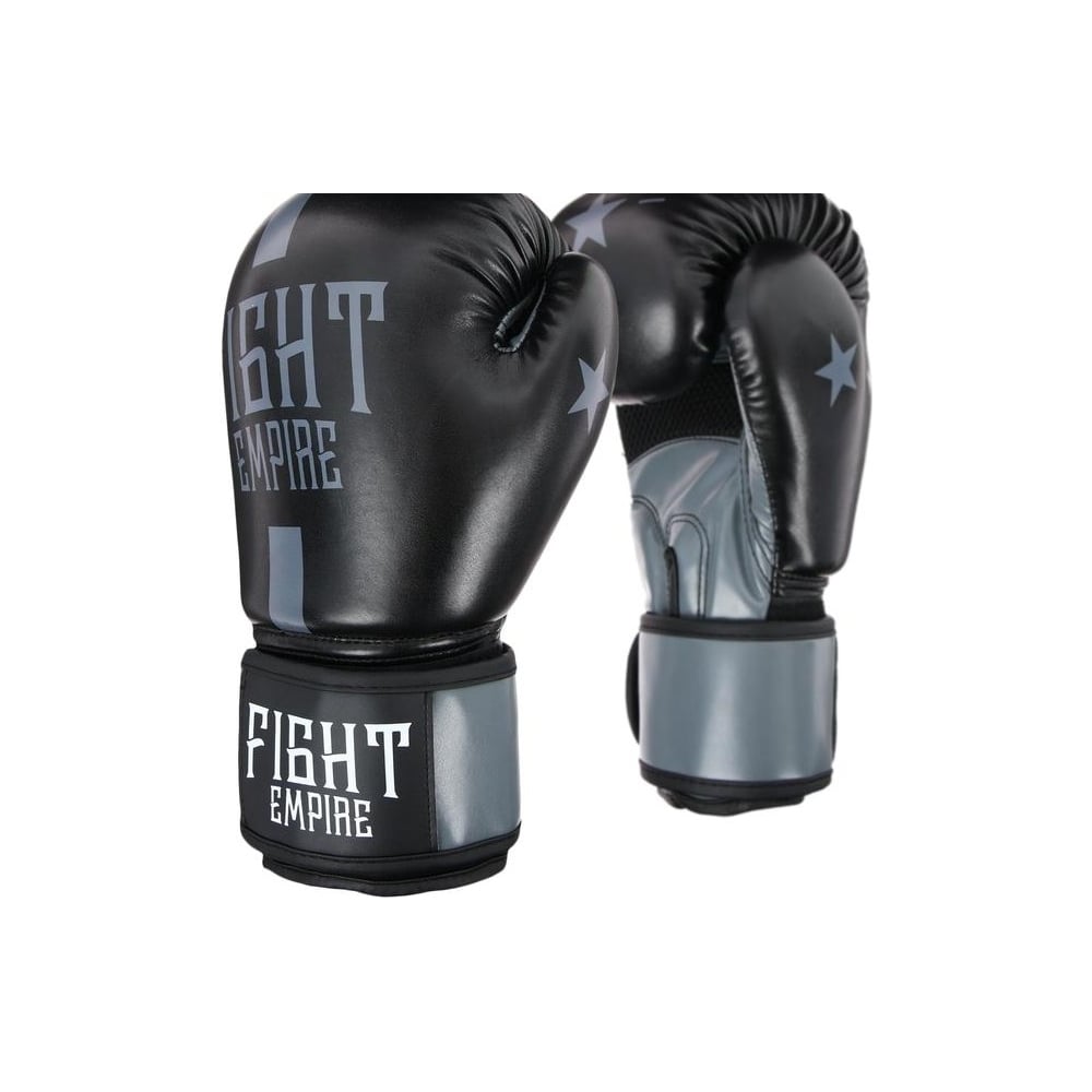 Боксерские перчатки FIGHT EMPIRE соревновательные, 10 унций, цвет черно ...