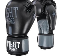 Боксерские перчатки FIGHT EMPIRE соревновательные, 10 унций, цвет черно-серый 4153963