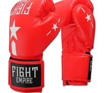 Боксерские перчатки FIGHT EMPIRE детские, 6 унций, цвет красный 4153916