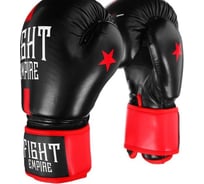 Боксерские перчатки FIGHT EMPIRE соревновательные, 10 унций, цвет черно-красный 4153957