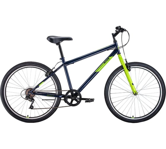Велосипед ALTAIR MTB HT 26 1.0 2022, рост 17, темно-синий/зеленый RBK22AL26100