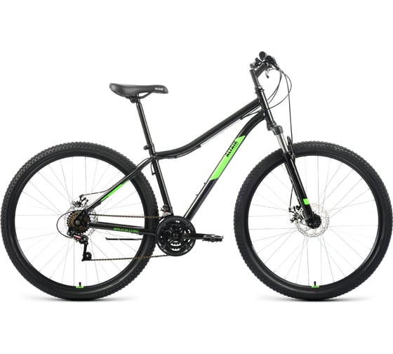 Велосипед ALTAIR MTB HT 29 2.0 D 2022г, рост 19, черный/ярко-зеленый, RBK22AL29168 1