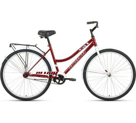 Велосипед ALTAIR CITY 28 low 2022г, рост 19, темно-красный/белый, RBK22AL28022