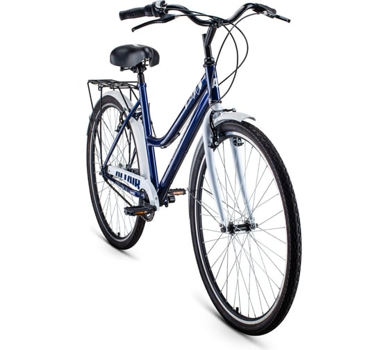 Велосипед ALTAIR CITY 28 low 3.0 2022г, рост 19, темно-синий/белый, RBK22AL28028
