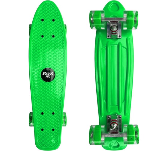 Скейт Street Hit Cruiser Board Зеленый со светящимися колесами A009-25 1