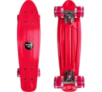 Скейт Street Hit Cruiser Board Красный со светящимися колесами A009-24