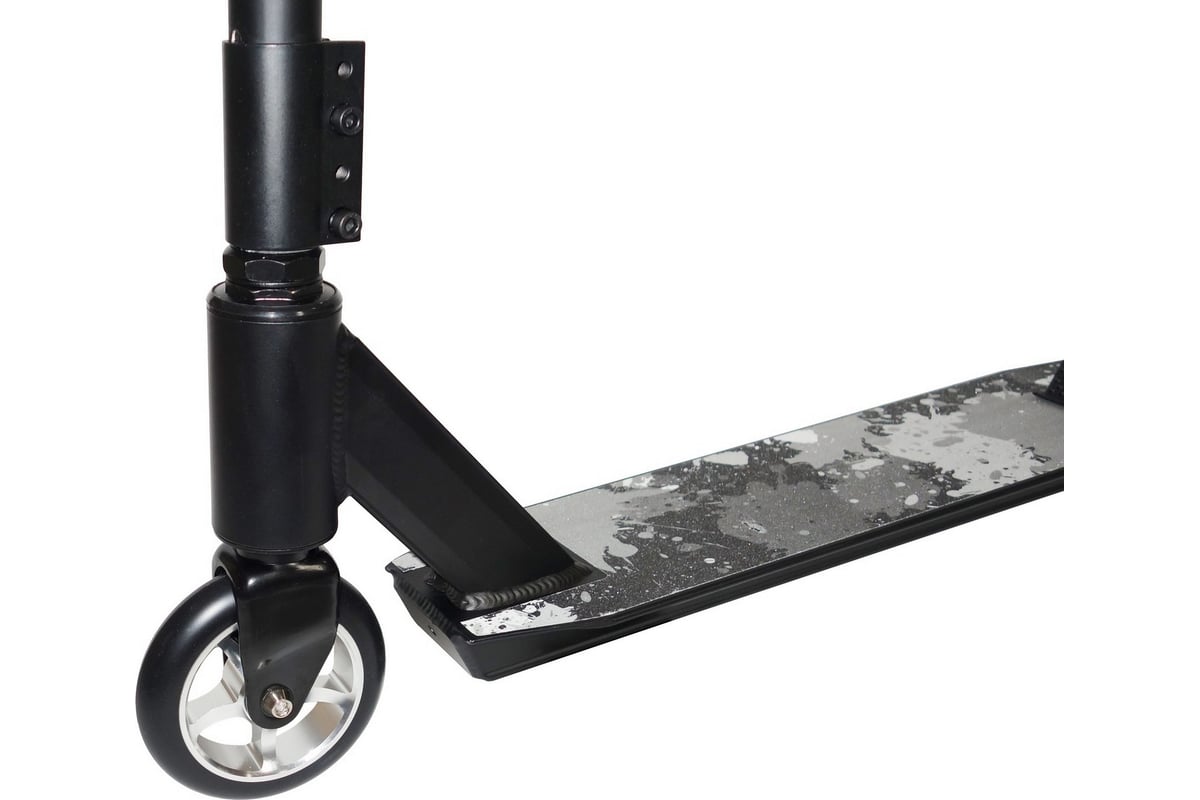 Трюковой самокат Street Hit PRO Master черный, с алюминиевыми колесами ...