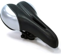 Седло JOY KIE DS-2424 MTB 265х145 мм, 420 гр, черное/серебристое H000010720