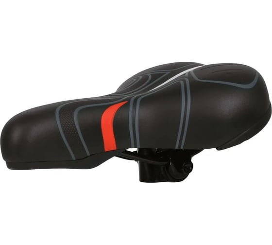 Седло JOY KIE HBAZ-3232 MTB 270х170 мм, черное-серебристое-красное H000014305