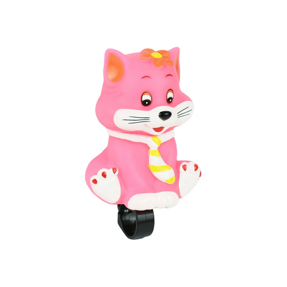 Звуковой сигнал JOY KIE 61-23 Кот, крепление на руль, розовый HQ ...