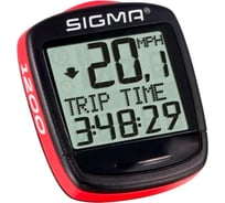 Велокомпьютер SIGMA BC 1200 BASELINE 12 функций, беспроводной, красно-черный 01960 H000004989