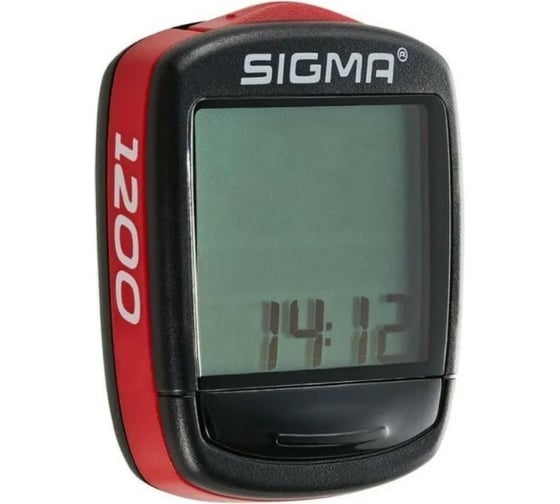 Велокомпьютер SIGMA BC 1200 BASELINE 12 функций, проводной, красно-черный 01950 H000004988