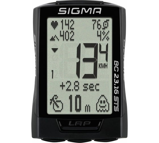 Велокомпьютер SIGMA BC 23.16 STS SET 23 функций, черный 02317 H000007499 1