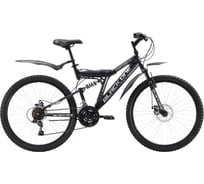 Велосипед BLACK ONE Phantom FS 26 черный/серый/серый, 20" H000017194