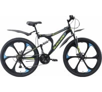 Велосипед BLACK ONE Totem FS 26 D FW, чёрный/серый/синий, размер рамы 16" HD00000355