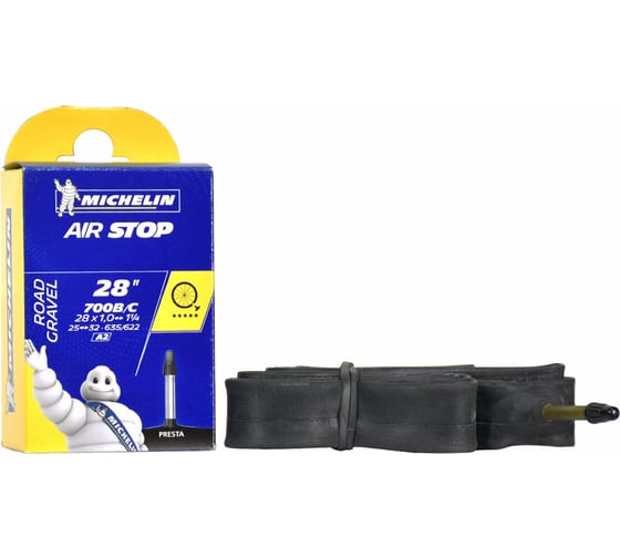 Камера MICHELIN A2 AIRSTOP 25/32x622/635 28x1-1.4 PR 40 мм, вентиль Presta 317049 HQ-0003595 1