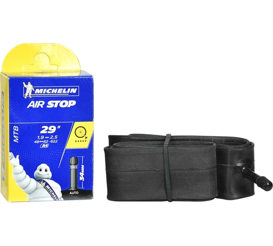 Камера MICHELIN A4 AIRSTOP 48/62x622 29x1.9-2.5 ST 34 мм, вентиль STANDART 947164 HQ-0003604 1