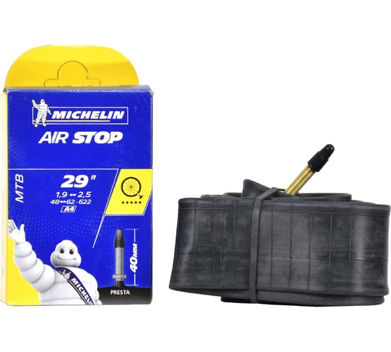 Камера MICHELIN A4 AIRSTOP 48/62x622 29x1.9-2.5 PR 40 мм, вентиль PRESTA 102185 HQ-0003588 1