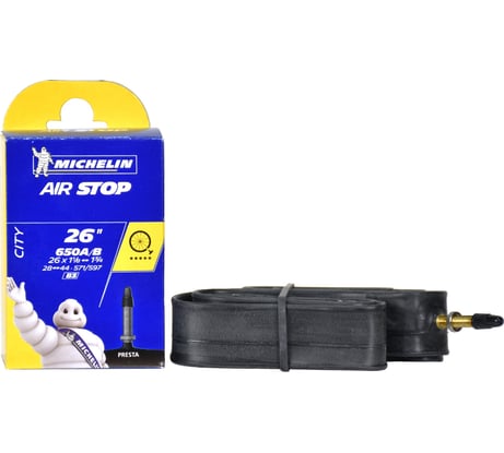 Камера MICHELIN B3 AIRSTOP 28/44x571/597 26x1 1/8-1 3/4 PR 29 мм, вентиль PRESTA 416013 HQ-0005702
