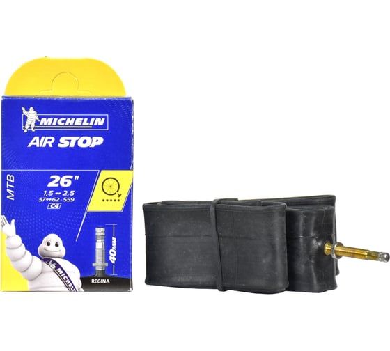 Камера MICHELIN C4 AIRSTOP 37/62x559 26x1.5-2.5 RG 40 мм, вентиль REGINA 019510 HQ-0005715