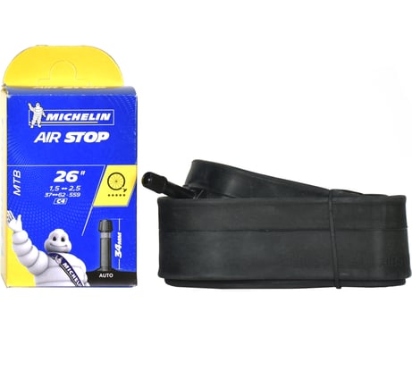 Камера MICHELIN C4 AIRSTOP 37/62x559 26x1.5-2.5 ST 34 мм, вентиль STANDART 125194 HQ-0003590