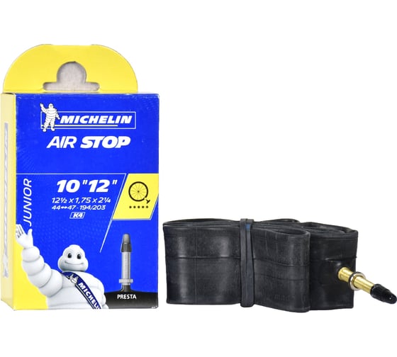 Камера MICHELIN K4 AIRSTOP 44/47x194/203 10-12 1/2x1.75-2 1/4 PR 40 мм, вентиль PRESTA 175842 HQ-0005708