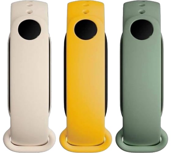 Ремешок Xiaomi Strap для Mi Smart Band 6, 3 шт, Ivory/Olive/Yellow BHR5135GL 1