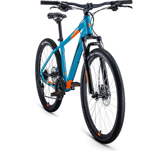Велосипед FORWARD APACHE 27.5 3.0 HD, 2022, рост 19, бирюзовый/оранжевый, RBK22FW27368