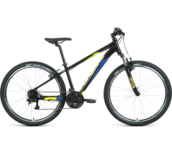 Велосипед FORWARD Apache 27.5 1.2, 2022, рост 17, черный/желтый, RBK22FW27274 1