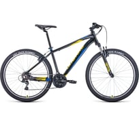 Велосипед FORWARD Apache 27.5 1.0, 2022, рост 17, черный/желтый, RBK22FW27270