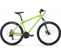 Велосипед FORWARD SPORTING 27.5 2.0 D, 2022, рост 19, ярко-зеленый/серебристый, RBK22FW27862