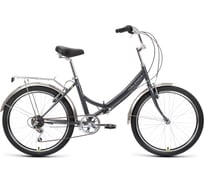 Велосипед FORWARD Valencia 24 2.0, 2022, рост 16, темно-серый/зеленый, RBK22FW24076