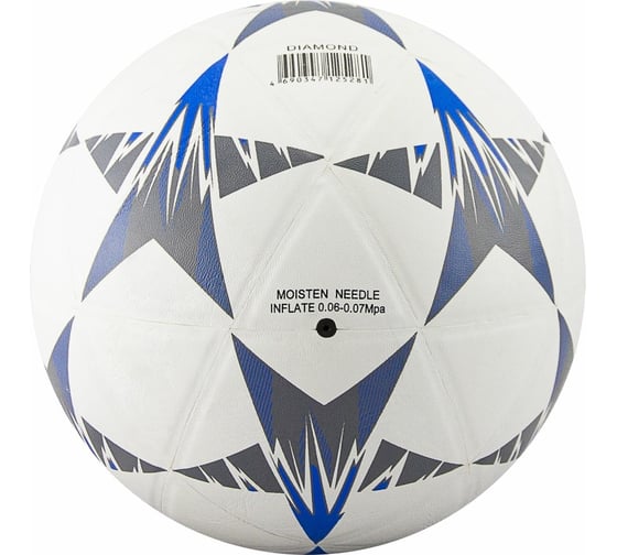 Футбольный мяч ATEMI DIAMOND PVC, белый/черный/синий, р.5 00-00005681