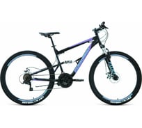 Велосипед FORWARD RAPTOR 27,5 2.0 disc 2021, рост 18, черный/фиолетовый, RBKW1F17E016