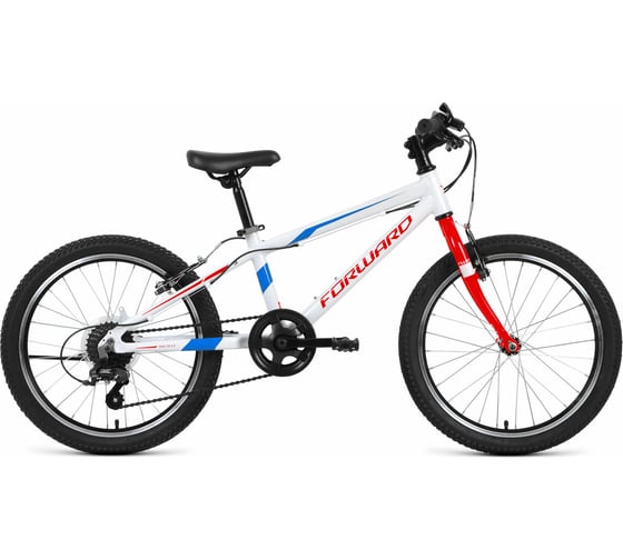 Велосипед FORWARD Rise 20 2.0 2022, рост 10.5, белый/красный, RBK22FW20793