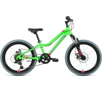 Велосипед FORWARD TWISTER 20 2.0 D, год 2022, размер рамы 10.5", ярко-зеленый/фиолетовый, RBK22FW20044