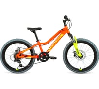 Велосипед FORWARD TWISTER 20 2.0 D, год 2022, размер рамы 10.5", ярко-оранжевый/ярко-желтый, RBK22FW20045