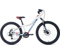 Велосипед FORWARD TWISTER 24 2.0 D, год 2022, размер рамы 12", белый/красный, RBK22FW24053